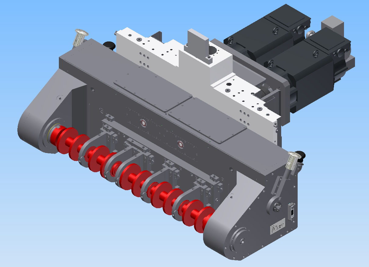 Fräskopf mit horizontaler Fräserwelle, beidseitig angetrieben